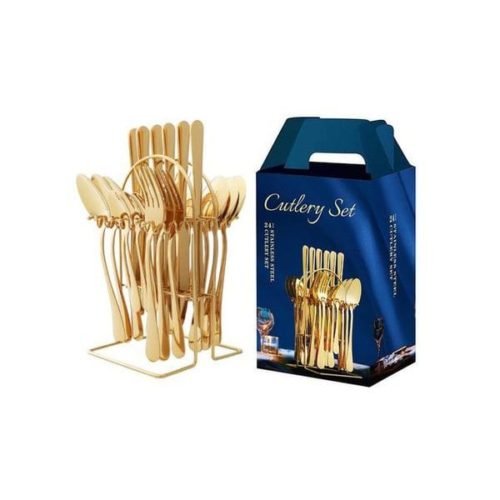 24 pcs Cutlerty Gold