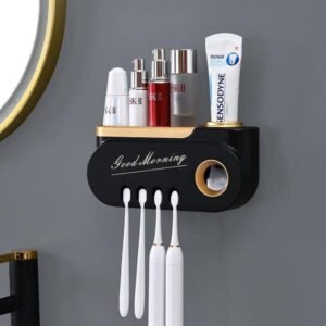 Classy Unique Good Morning Toothpaste And Toothbrush Holder