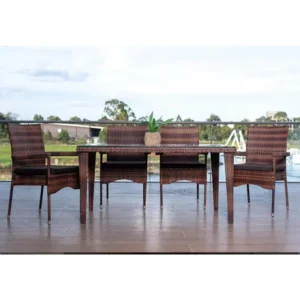 Tokyo 6 Seater Outdoor Dining Table + 6 Chairs