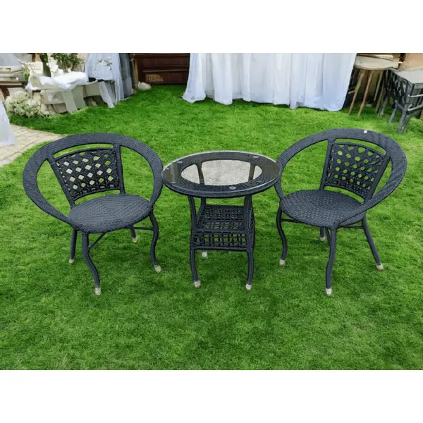 Balcony Swing Table + 2 Chairs