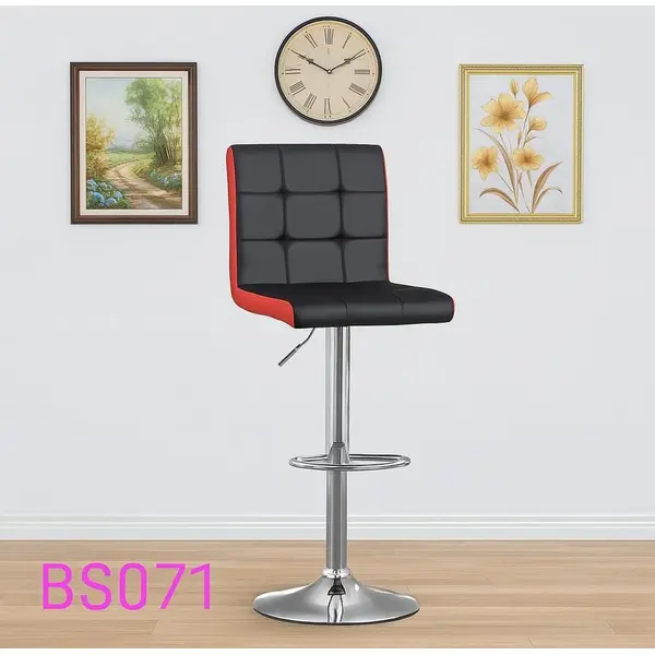 Modern Square Leather Swivel Adjustable Bar Stool