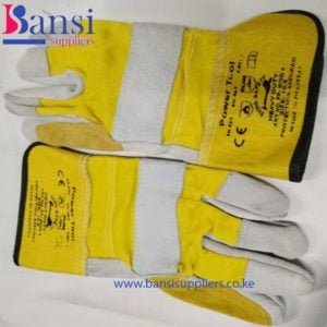 Safety Leather Gloves Yellow 2