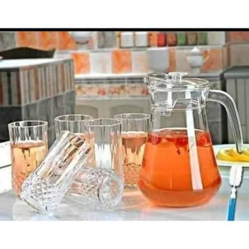 7Pcs Quality Water Set 6 Glasses & 1 Jug