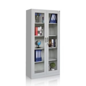2 Door Full Glass Metallic Cabinet