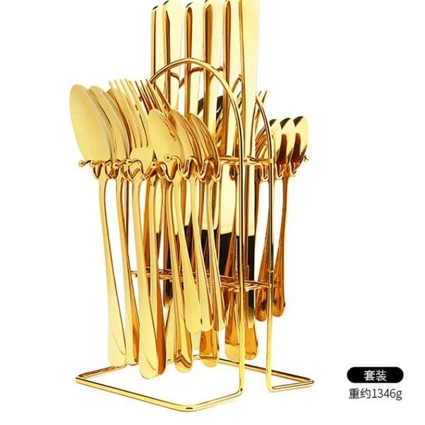 24 pcs Cutlerty Gold