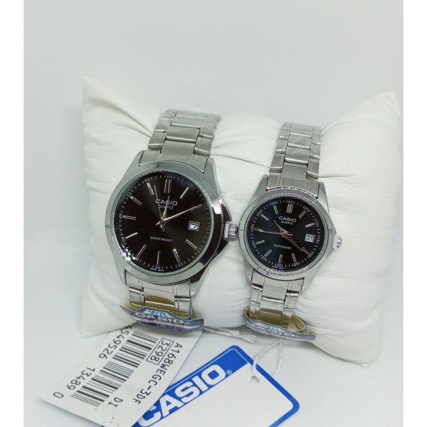 Casio Couple Watch Silver