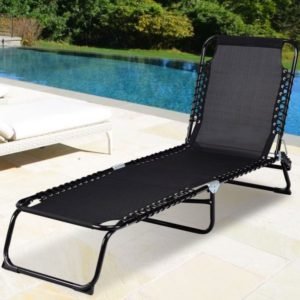 Foldable Lounge Bed with adjustable head positions