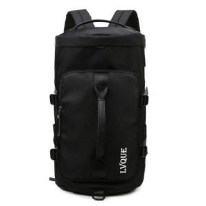 Generic Unisex Backpack Travel Sports Compartment Gym Fitness Camping Bag Black
