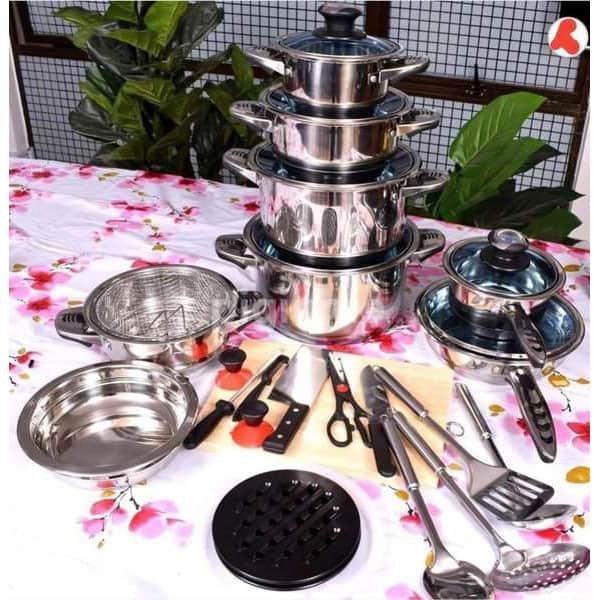 30 pcs Marwa stainless cookware set for sale