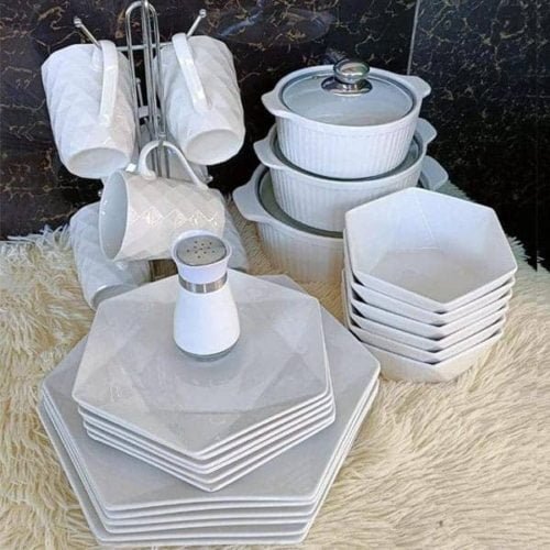 Dinner Set 30pcs-30pcs Hexagonal Dinner Set