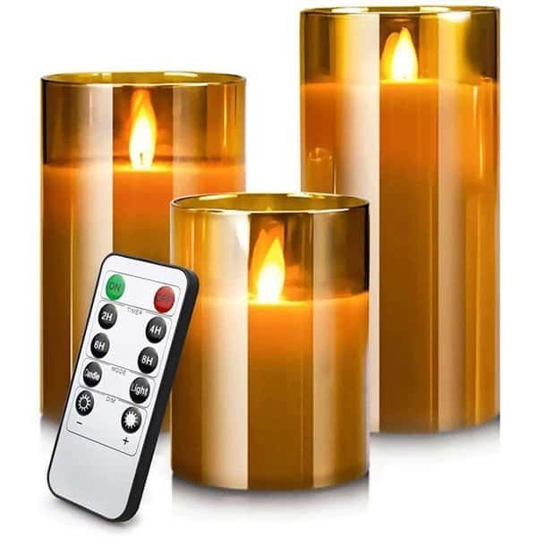 3Pcs-LED-Candle-Light-Golden-Gray-Candle-Cylindrical-Glass-Flashing-Warm-Light-Electronic-Remote-Control-Candle