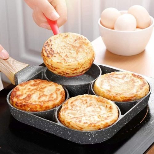 4 Non-Stick Pancake Hole Egg Pan