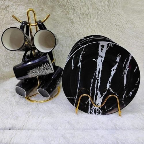 6 pc Tea Mug +6 pc Ceramic Plates