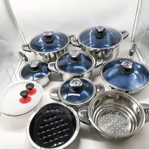 70 PCS Cookware Set Heavy Duty Stainless Steel Cooking Pots