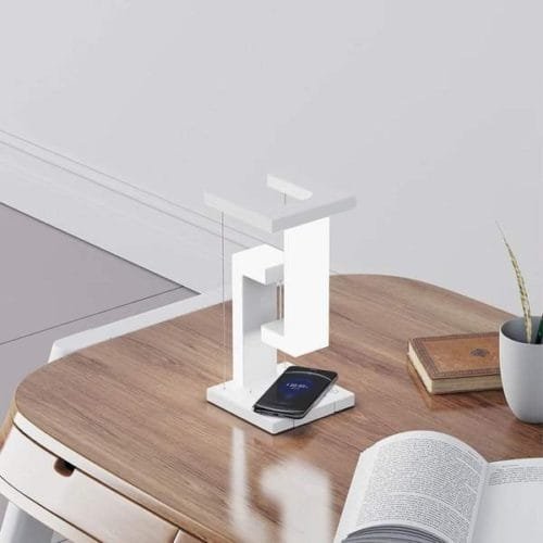 LED Antigravity Night Light with a wireless Charger