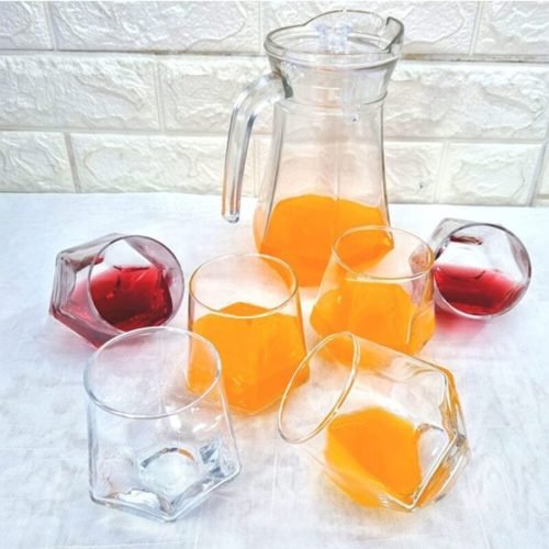 7Pcs Quality Water Set 6 Glasses & 1 Jug