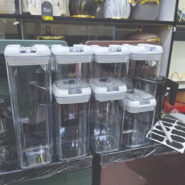 7pcsTransparentAcrylicCerealFoodContainers