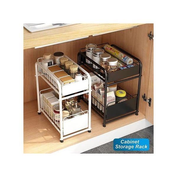 2 Tiers Metallic Multipurpose Rack