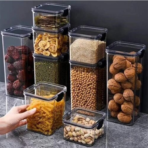 Transparent Acrylic Cereal Food Storage Containers