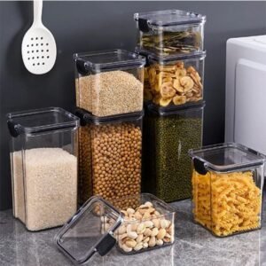 Transparent Acrylic Cereal Food Storage Containers