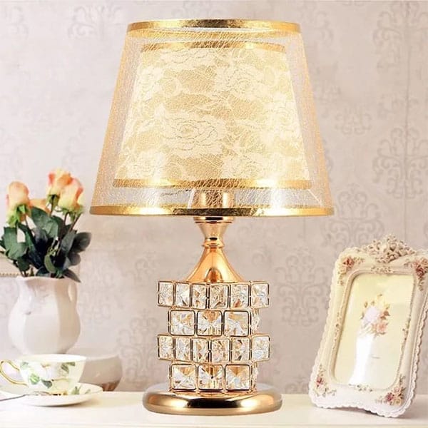 European Crystal Bedside Table Lamp