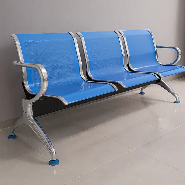 Blue Unpadded Link Chairs