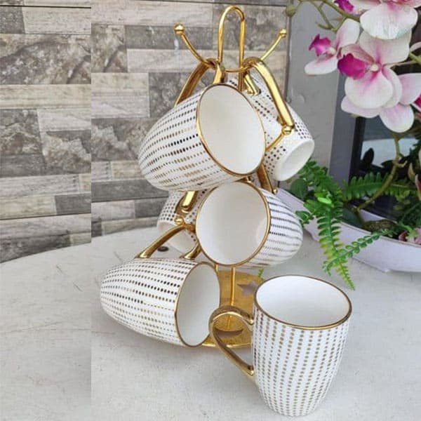 Classy Mugs with gold deco 2