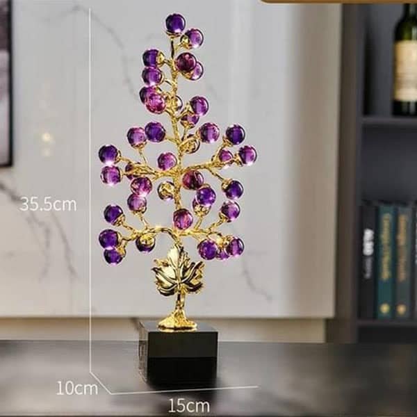 Crystal Tree Handicraft Ornament Grape Vine Colorful Imitation Plants Handcraft Sculpture Home Decoration