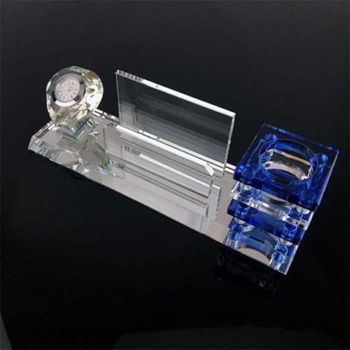 Crystal Desk Set Holder