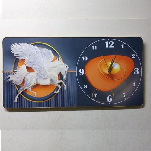 Crystal Porcelain Decorative Wall Clock Orange