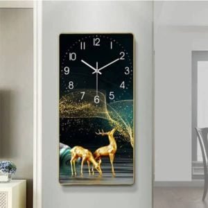 Crystal Porcelain Decorative Wall Clock With A Glass Cover