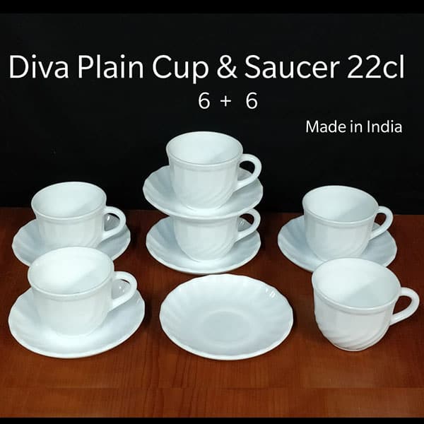 Diva Plain Cup And Saucer