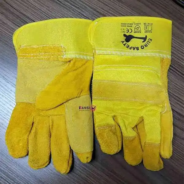 Double Palm Yellow Leather Gloves in Kenya