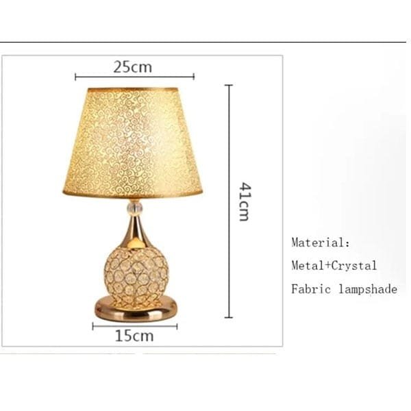 Electric Golden Crystal Light LED Table Lamp 3