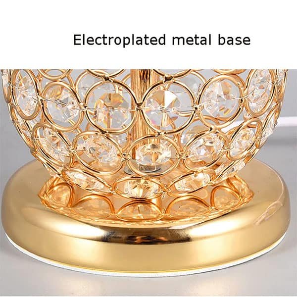 Electric Golden Crystal Light LED Table Lamp