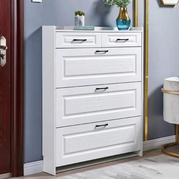 Bucket flip shoe cabinet