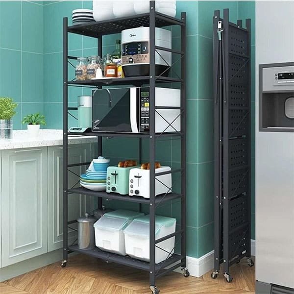 Foldable Kitchen Metallic storage Rack