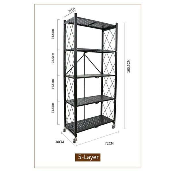 Foldable Kitchen Metallic storage Rack