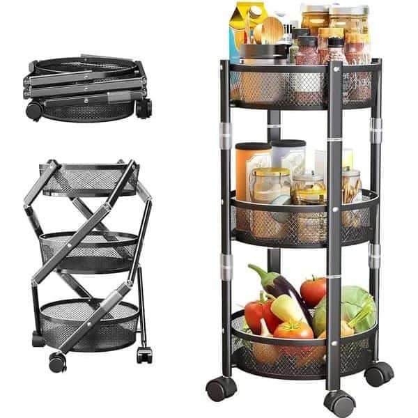 Foldable Round Rotating Multi Layer Rack