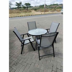 Outdoor Table With Four Foldable Chairs