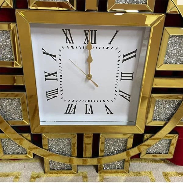 Gold Classy Mirrored Wall Clock