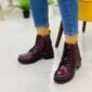 Ladies Leather Boots Maroon