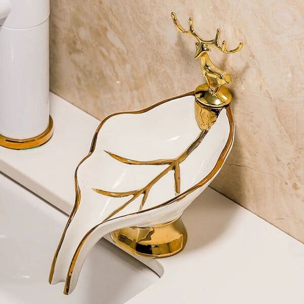 Luxury-Ceramics-Soap-Dish-Deer-Head-Leaf-Shape-Soap-Holder-Bathroom-Accessories-Toilet-Drain-Soap-Rack_1