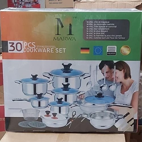 Marwa German Quality 30pcs Stainless Heavy Duty Cookware Set Pots Sufurias  @ Best Price Online