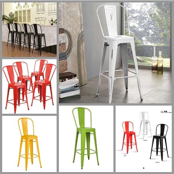 Metallic Bistro Bar Stools