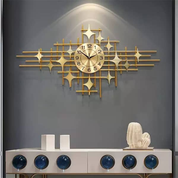 Metallic Star wall clock for sale