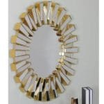 Oval Shaped Sunburst Wall Decor Mirror