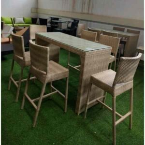 Rattan High Table Set