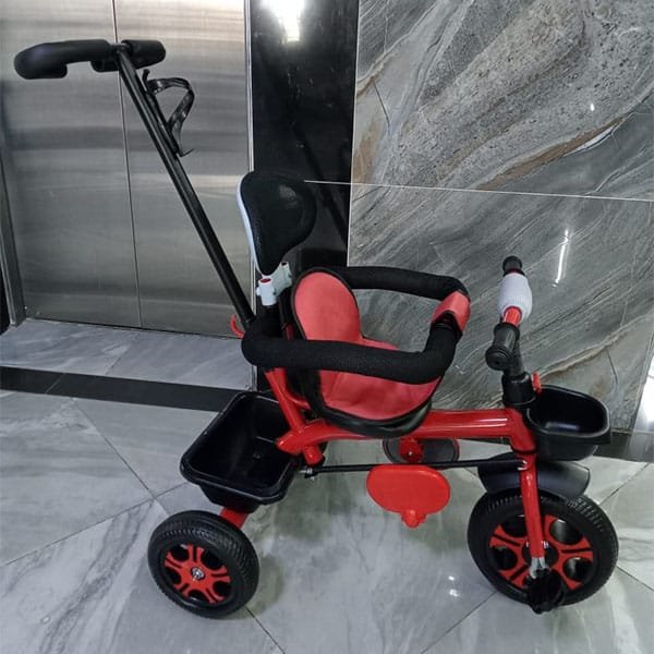 Push Tricycle With Side Bar Red