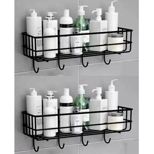 Rectangular Metallic Bathroom Organizer